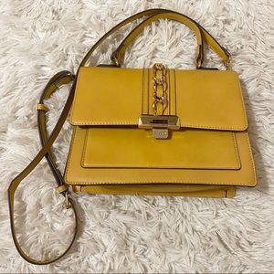 ALDO Mustard Yellow Crossbody Bag w/ Chain…